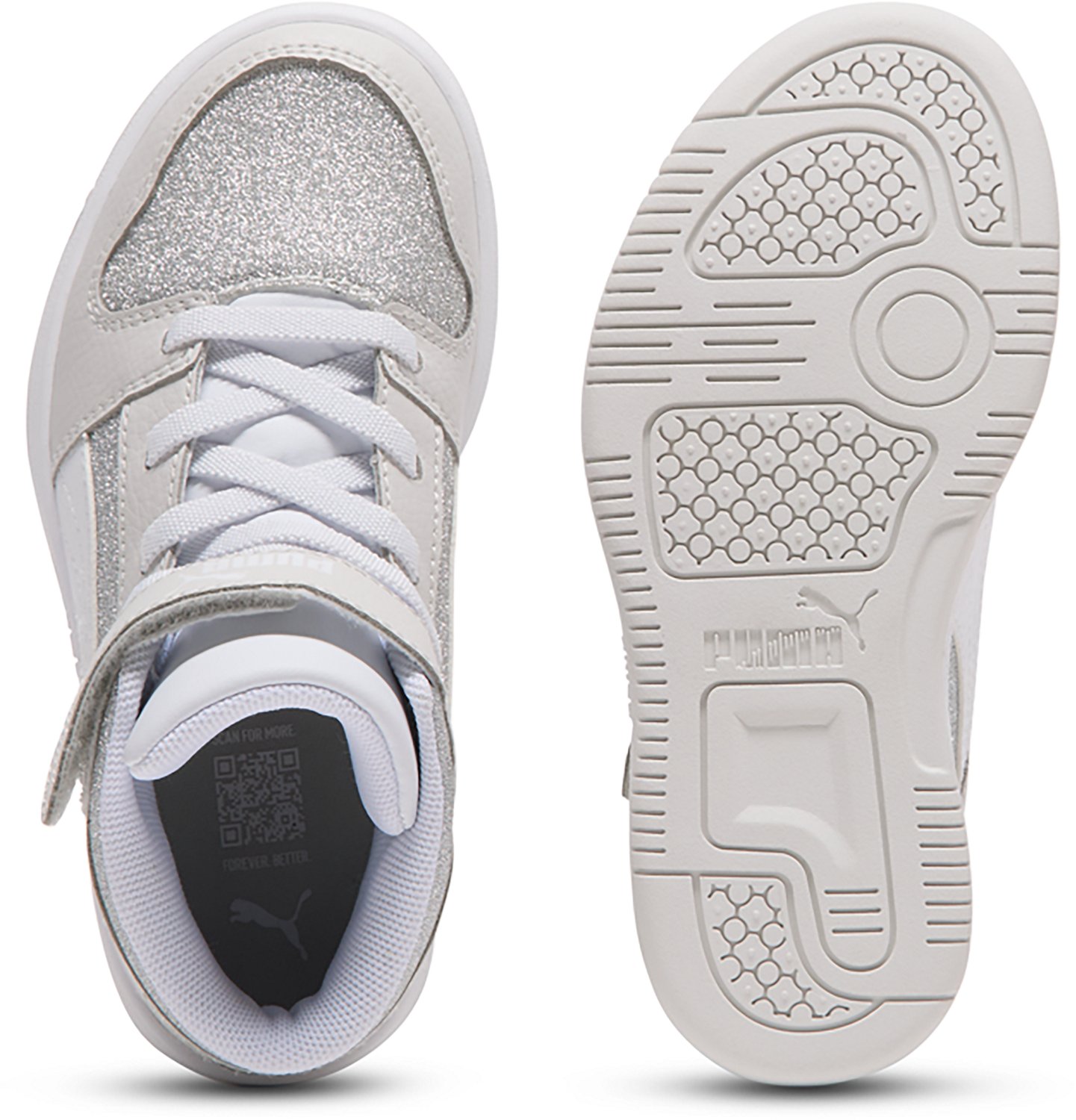 PUMA Kids' Rebound LayUp Glitz V Basketball Shoes - view number 5