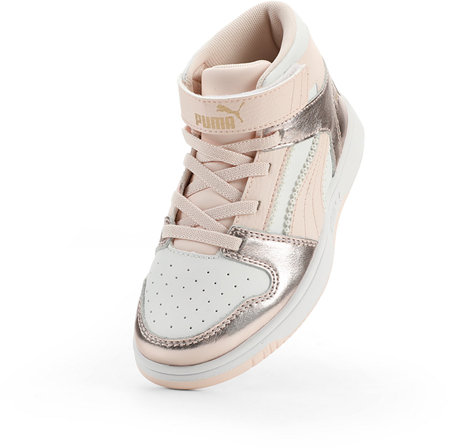 PUMA Kids' Rebound LayUp NU Romantic V Basketball Shoes - view number 6