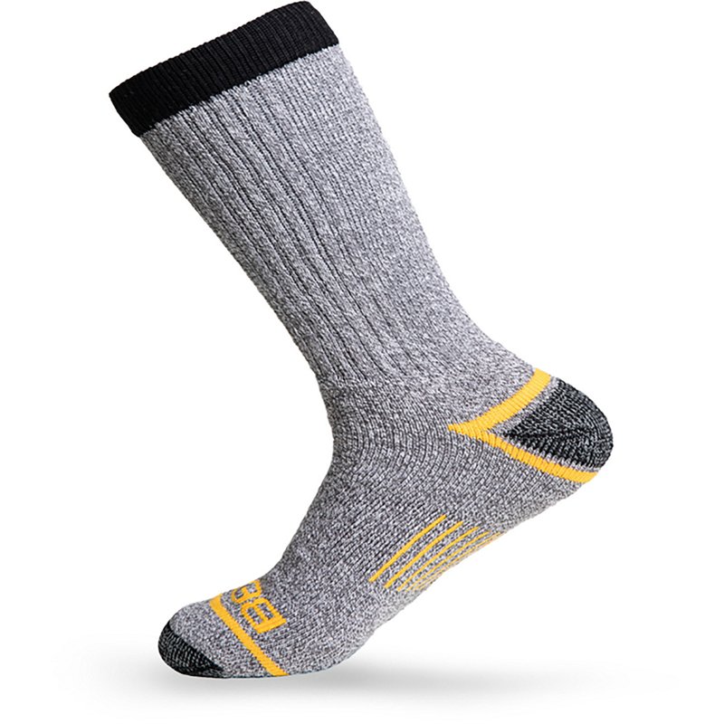 Big & Tall Men's 3-pk Performance Work Crew Socks - Graphite White - Size 12-15