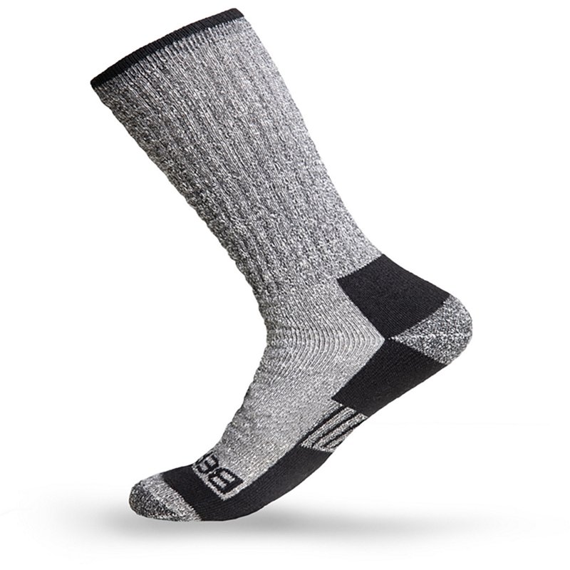 Big & Tall Men's 3-pk Wool-Blend Comfort Boot Socks - Black White - Size 12-15