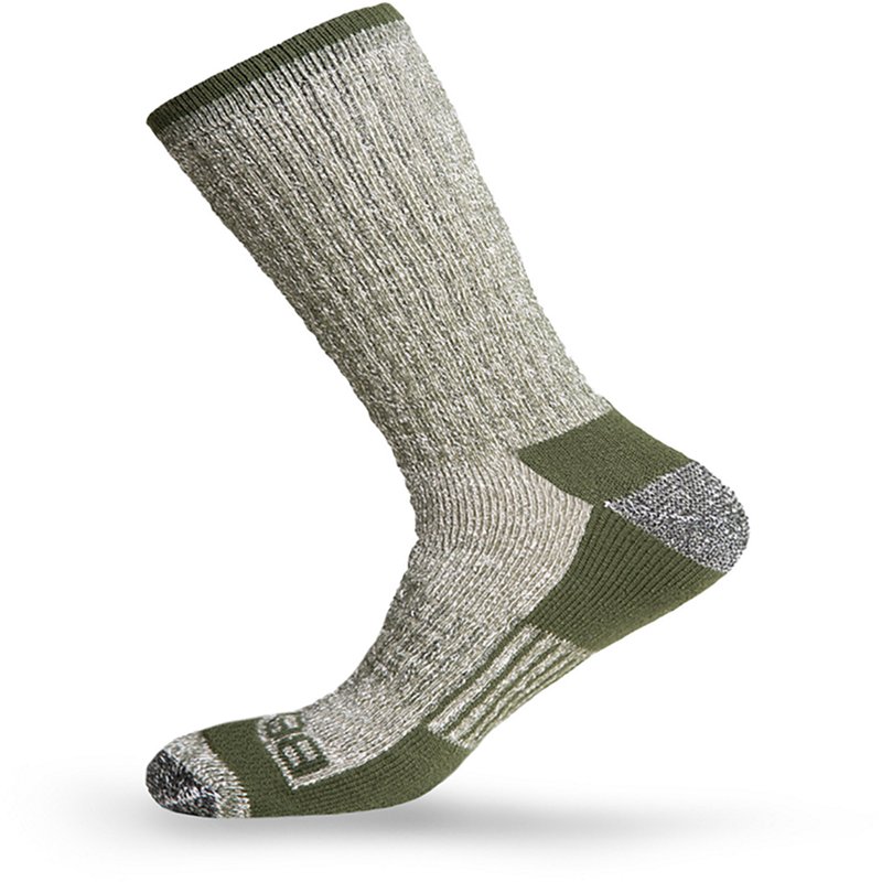 Big & Tall Men's 3-pk Wool-Blend Comfort Boot Socks - Green White - Size 12-15
