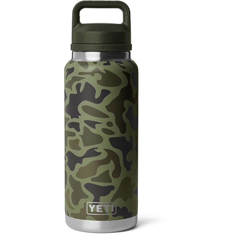 YETI 36 oz. Rambler Bottle with Chug Cap, Olive Camo Green