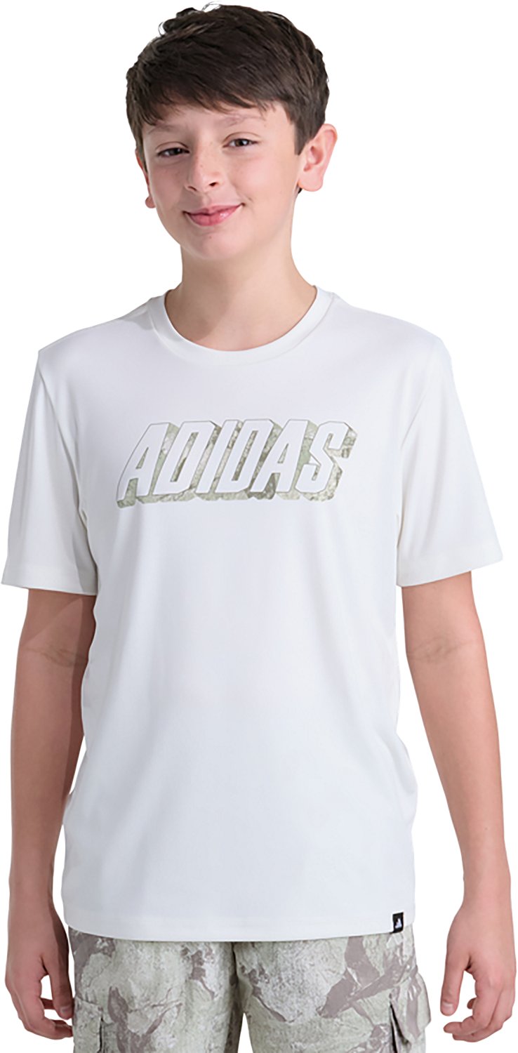 adidas Boys' Rock Camo Poster Short Sleeve T-shirt