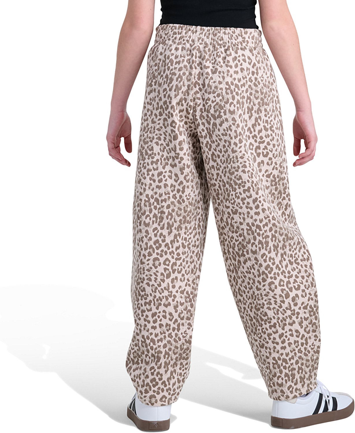 adidas Girls' Allover Print Elastic Waistband Barrel Leg Pants - view number 2
