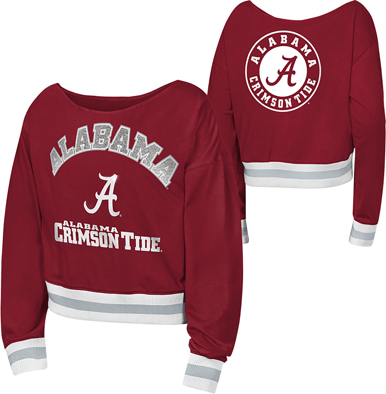 Outerstuff Girls' University of Alabama Check Down Long Sleeve Graphic T-shirt - view number 3