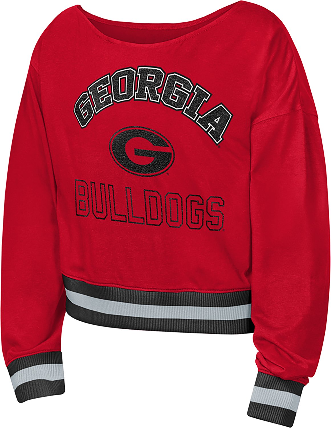 Outerstuff Girls' University of Georgia Check Down Long Sleeve Graphic T-shirt