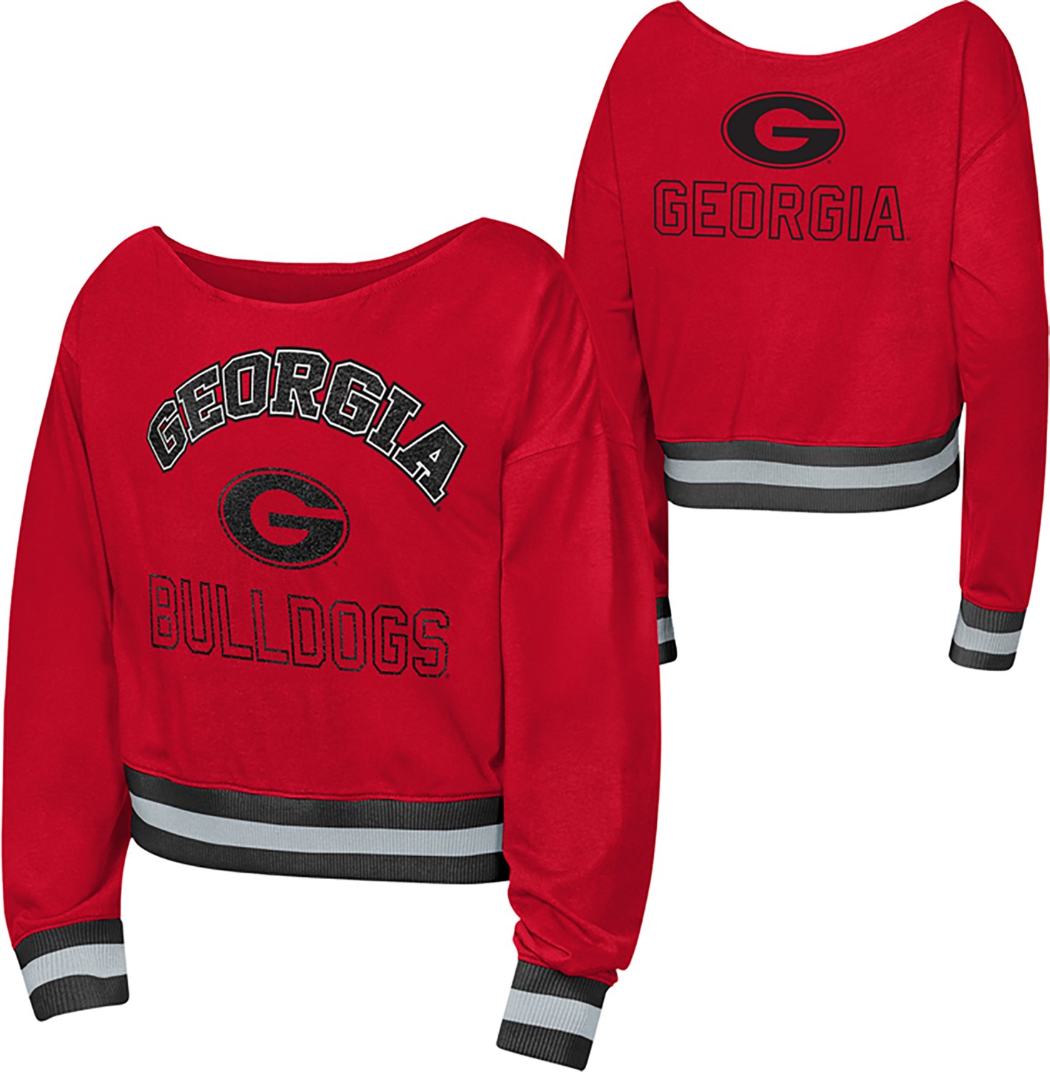 Outerstuff Girls' University of Georgia Check Down Long Sleeve Graphic T-shirt - view number 3