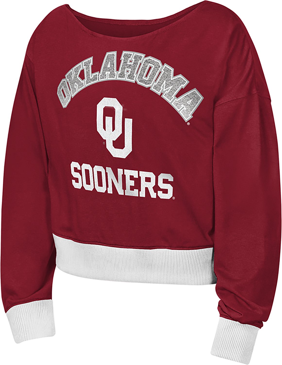 Outerstuff Girls' University of Oklahoma Check Down Long Sleeve Graphic T-shirt
