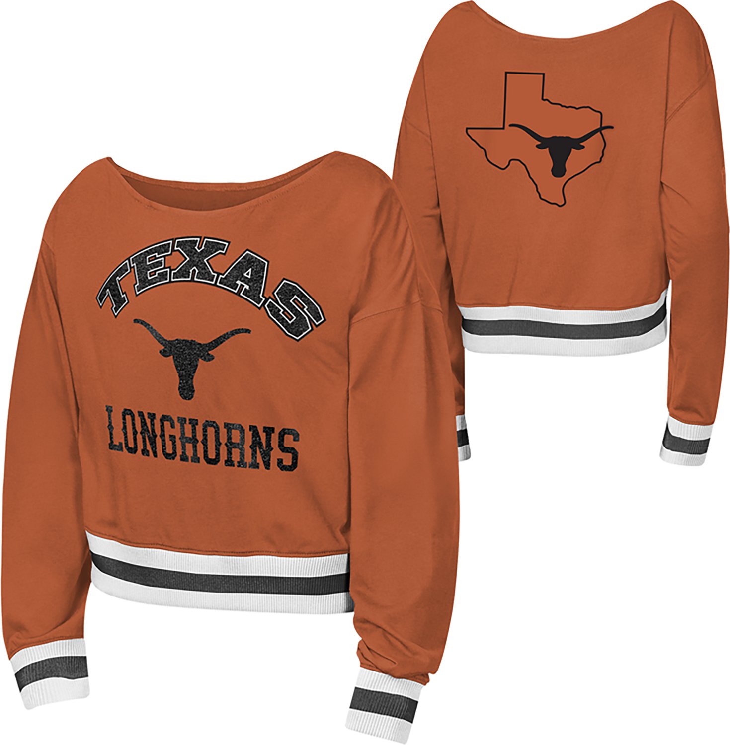 Outerstuff Girls' University of Texas Check Down Long Sleeve Graphic T-shirt - view number 3