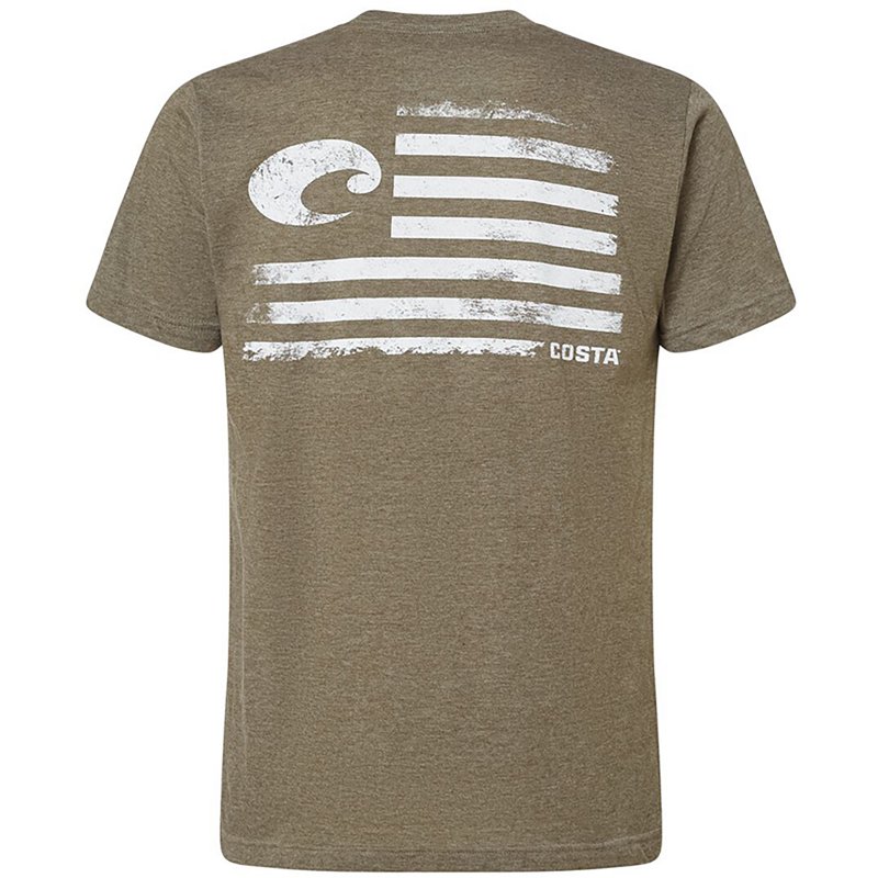 Costa Del Mar Lifestyle Pride T-Shirt Mens Military Green Heather FQA400023-7BA, XXL