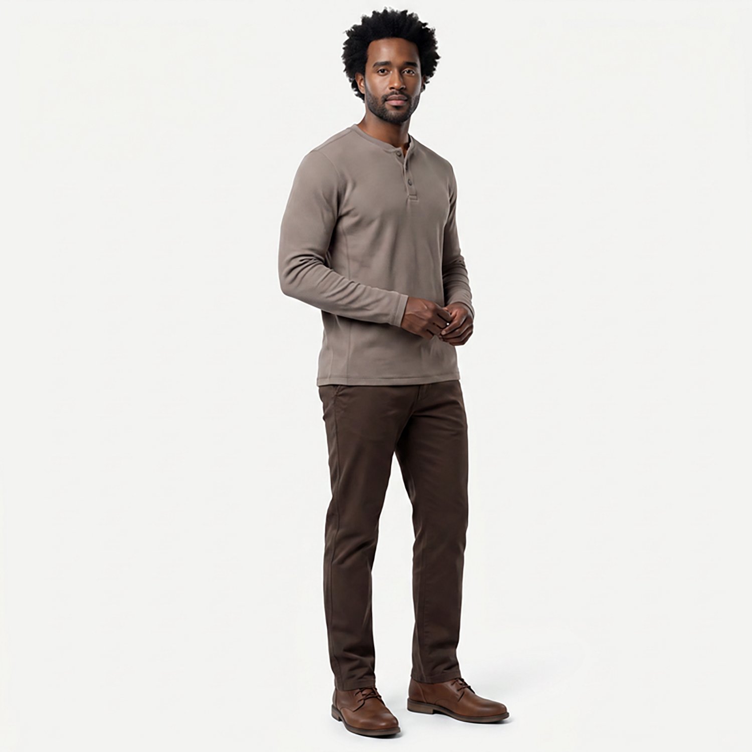Magellan Outdoors Men's Base Camp Thermal Long Sleeve Henley Shirt                                                               - view number 3