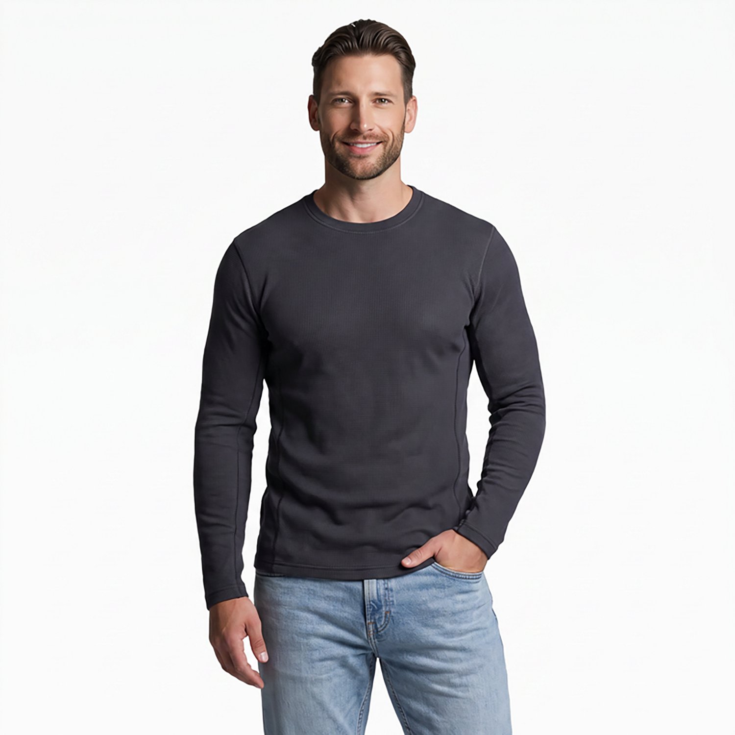 Magellan Outdoors Men's Base Camp Thermal Long Sleeve Crew Shirt - view number 2