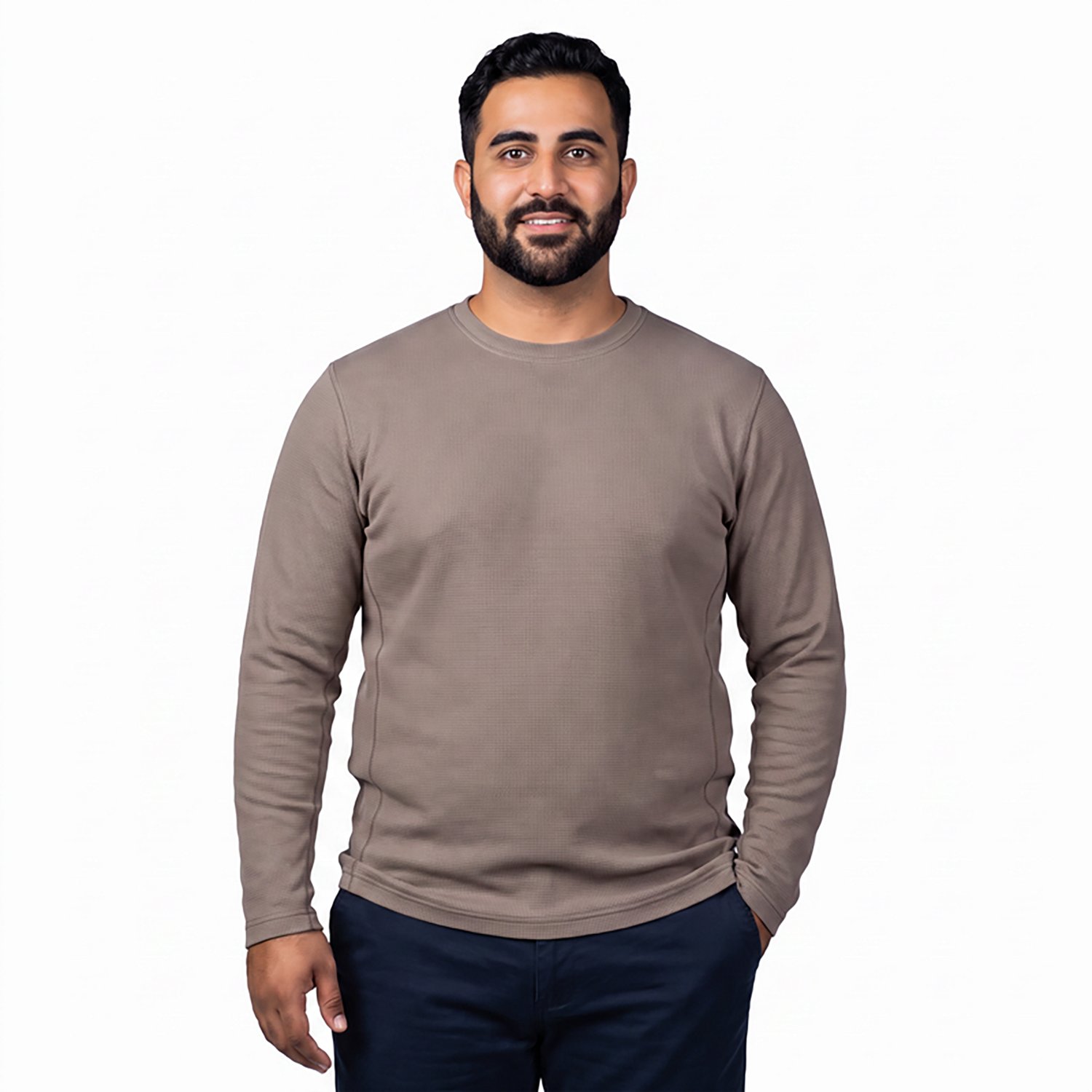 Magellan Outdoors Men's Base Camp Thermal Long Sleeve Crew Shirt - view number 2