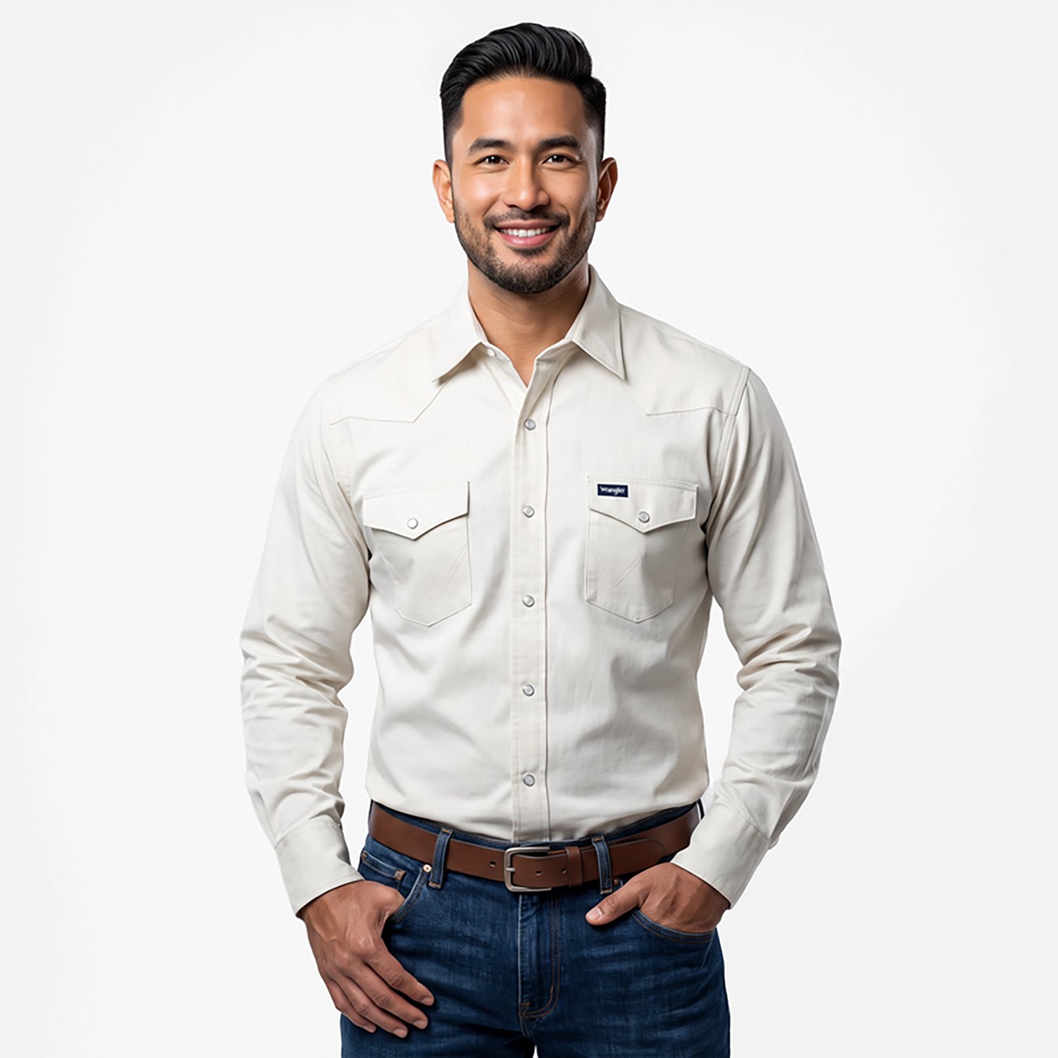 Wrangler Men's Cowboy Cut Long Sleeve Western Work Shirt - view number 3