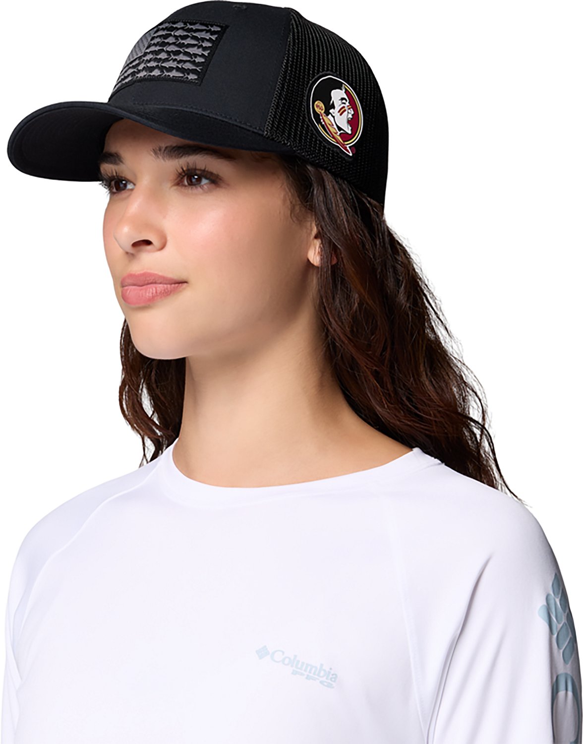 Columbia Men's Florida State University PFG Mesh Fish Flag Ball Cap