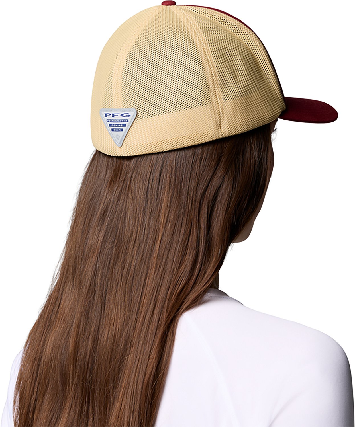 Columbia Men's Florida State University PFG Mesh Fish Flag Ball Cap - view number 2