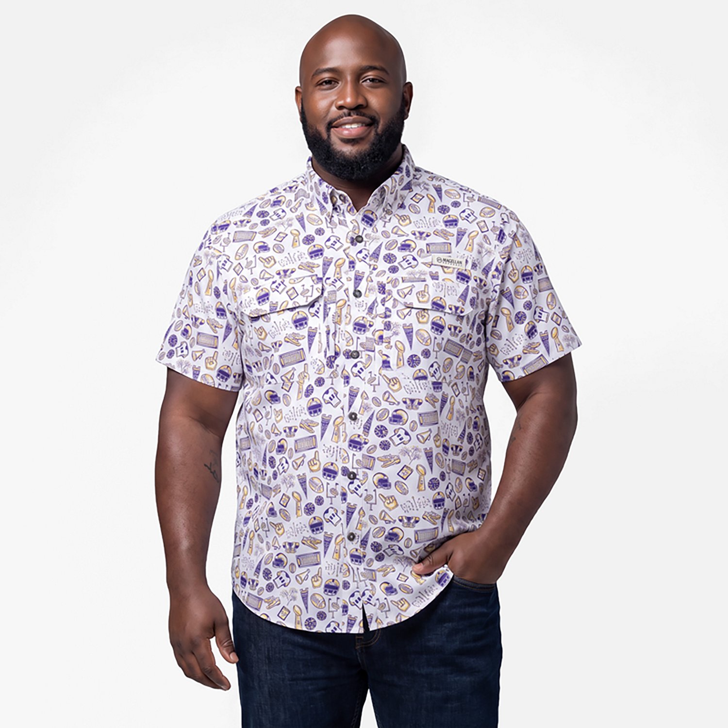 Magellan Outdoors Men's LA Local State Print Shirt