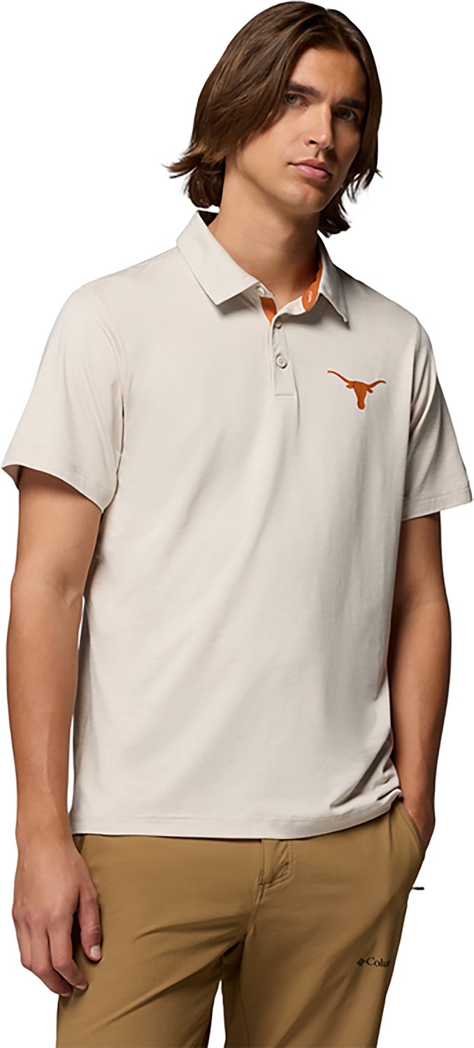 Columbia Men's Collegiate Tech Trail Short-Sleeve University of Texas Polo