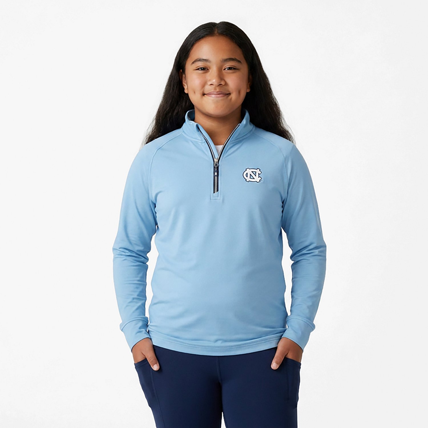 Cutter  Buck North Carolina Tar Heels Adapt Eco Knit Quarter-Zip Pullover Jacket
