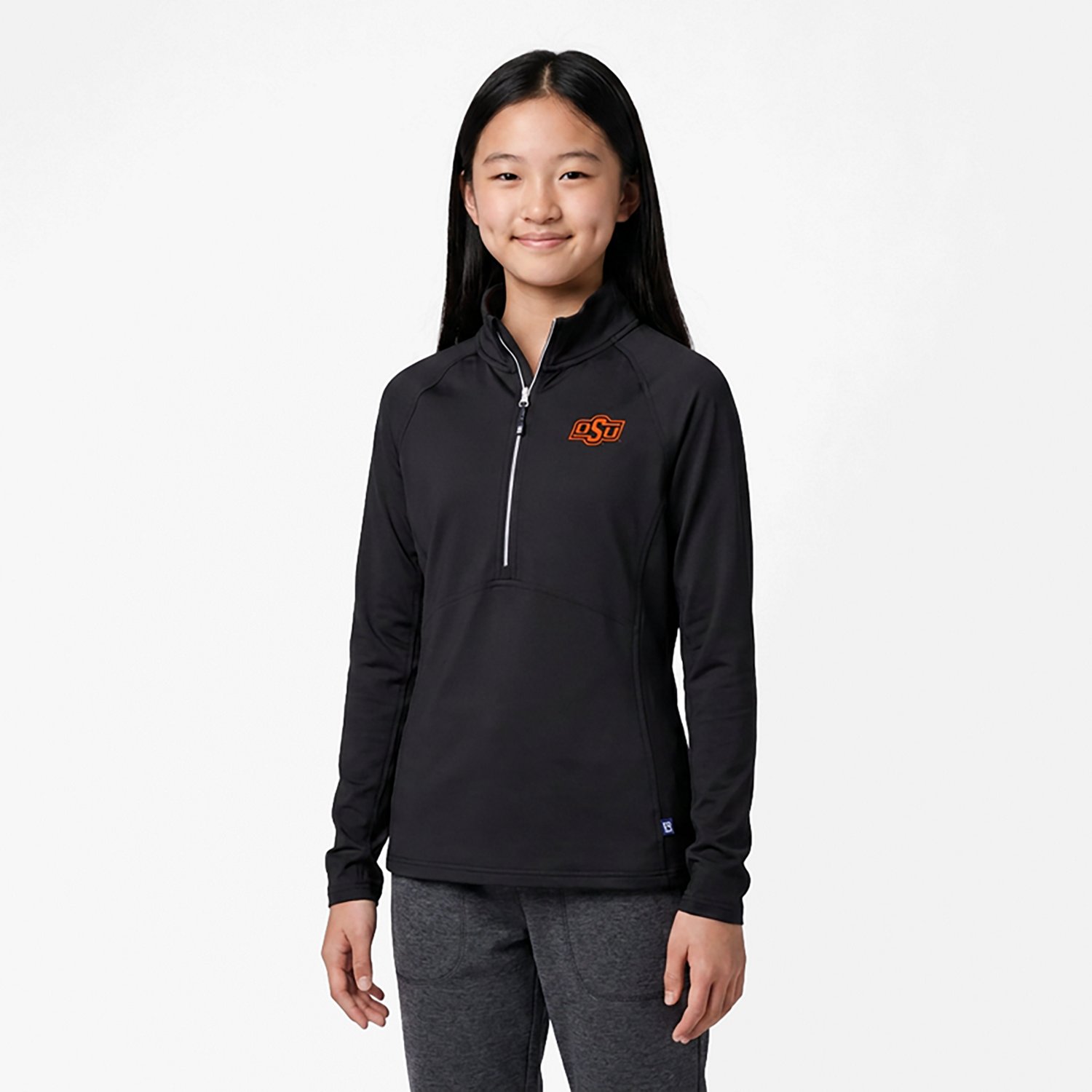 Cutter  Buck Oklahoma State Cowboys Adapt Eco Knit Half-Zip Pullover Jacket                                                      - view number 2