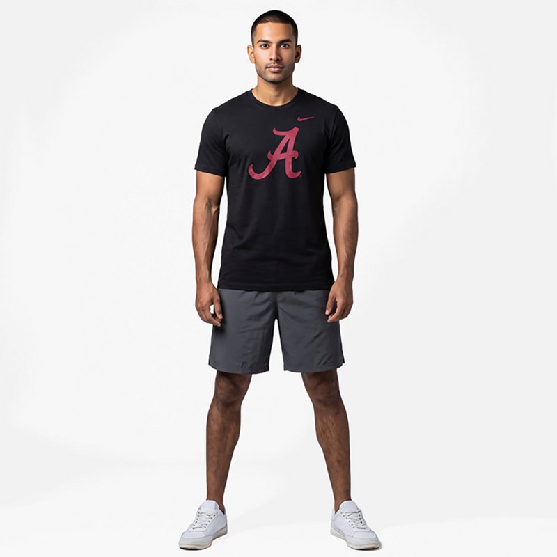 Nike Men's Alabama Crimson Tide Primetime Evergreen Logo T-Shirt - Black