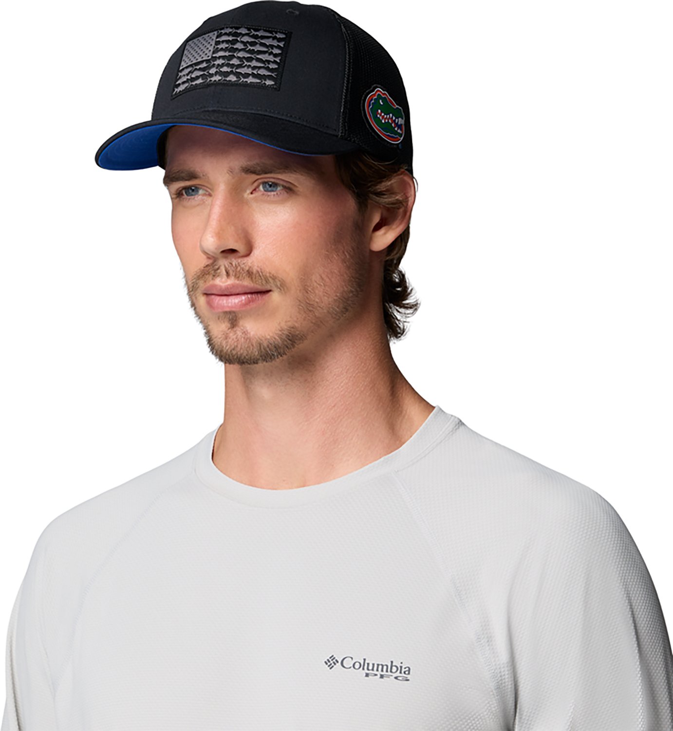 Columbia Sportswear Men's Florida USA Flag PFG Fish Flag Ball Cap - view number 3
