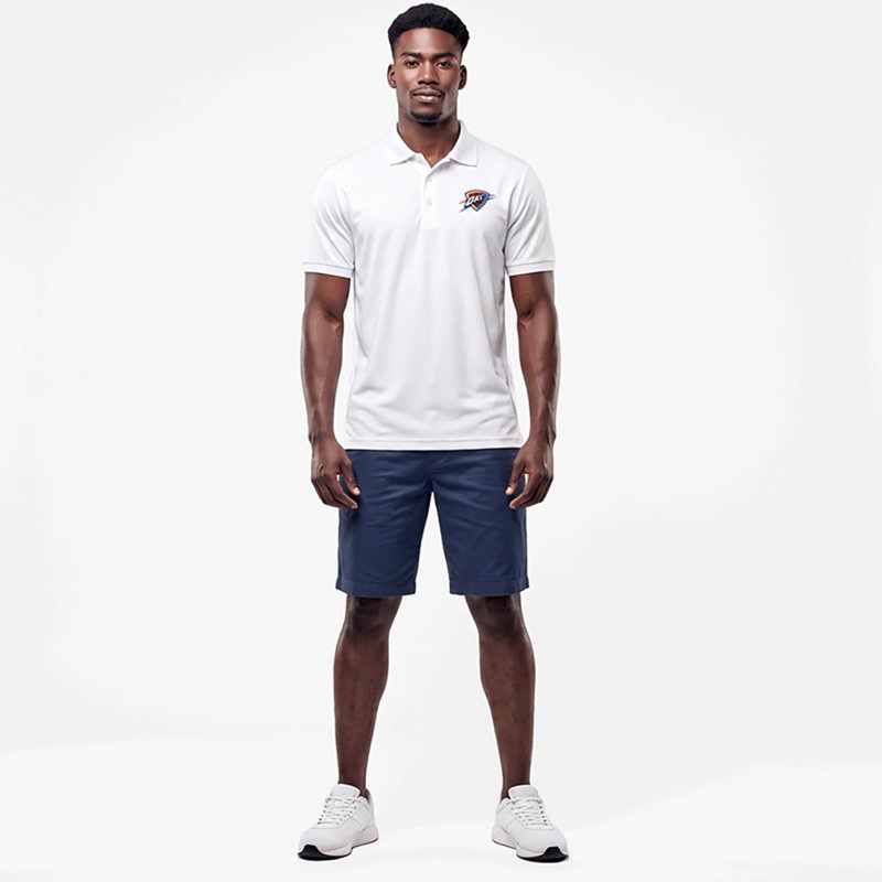 Antigua Men's Oklahoma City Thunder Legacy Pique Short Sleeve Polo