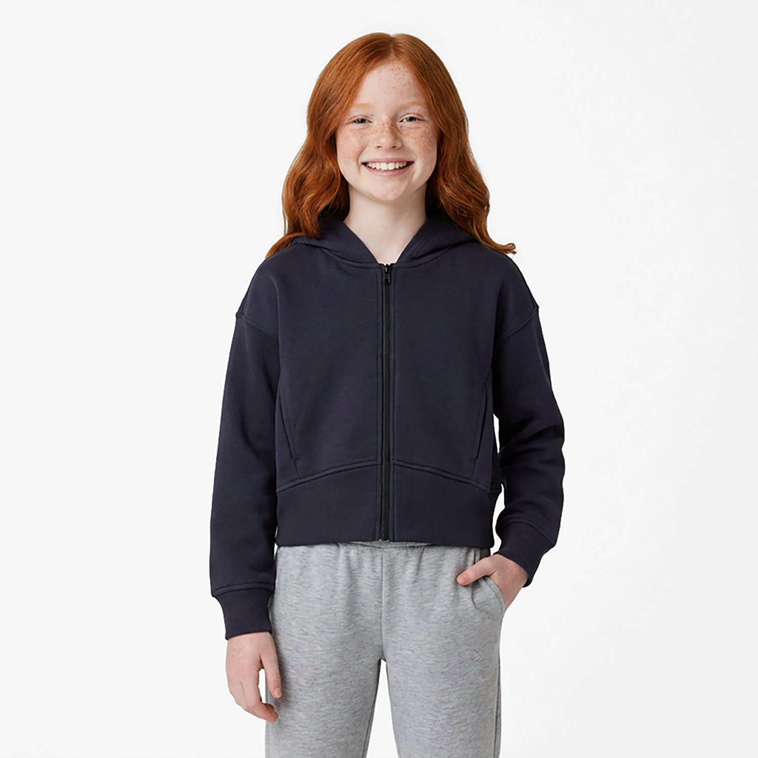 BCG Girls' Cotton Fleece Full-Zip Hoodie - view number 2