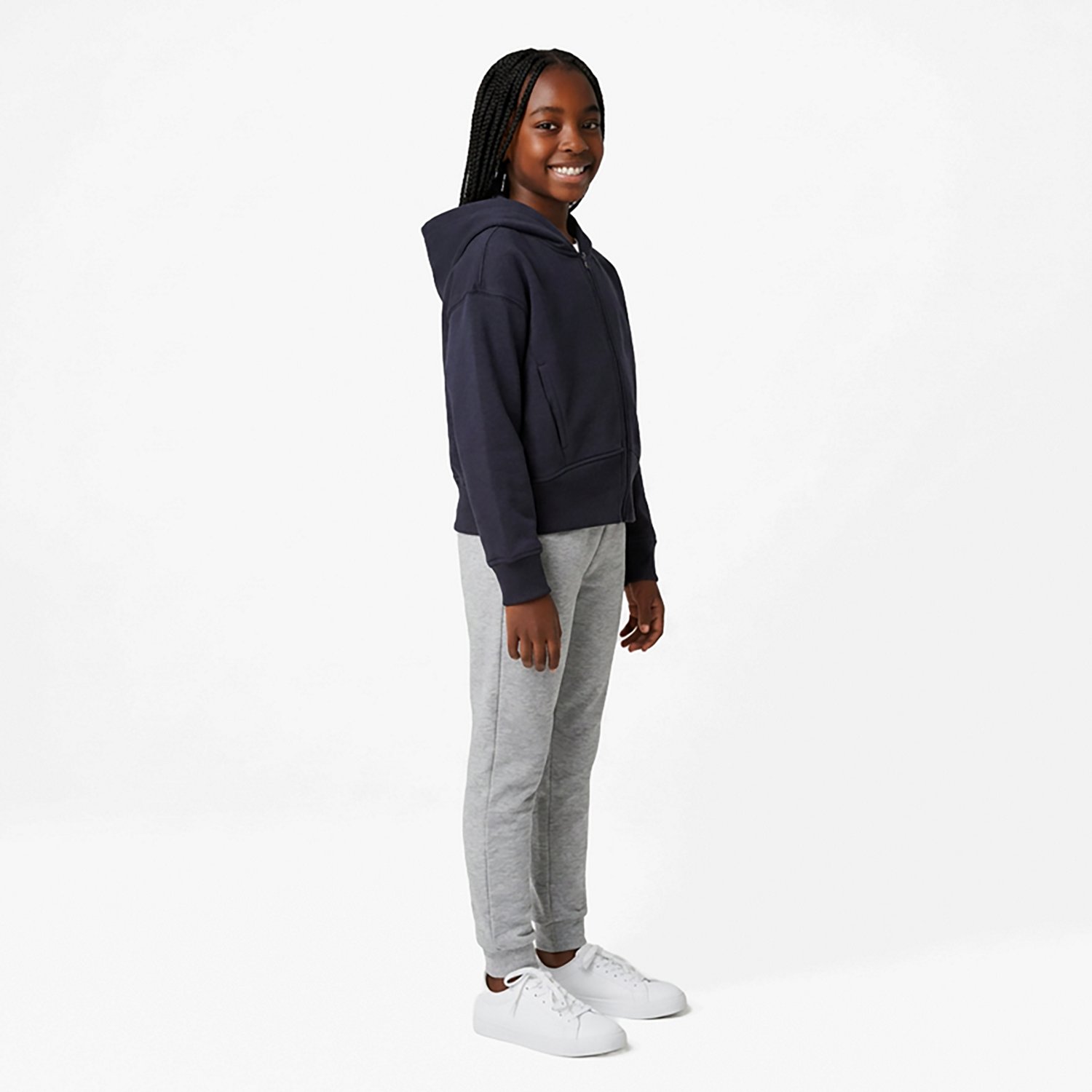 BCG Girls' Cotton Fleece Full-Zip Hoodie - view number 3