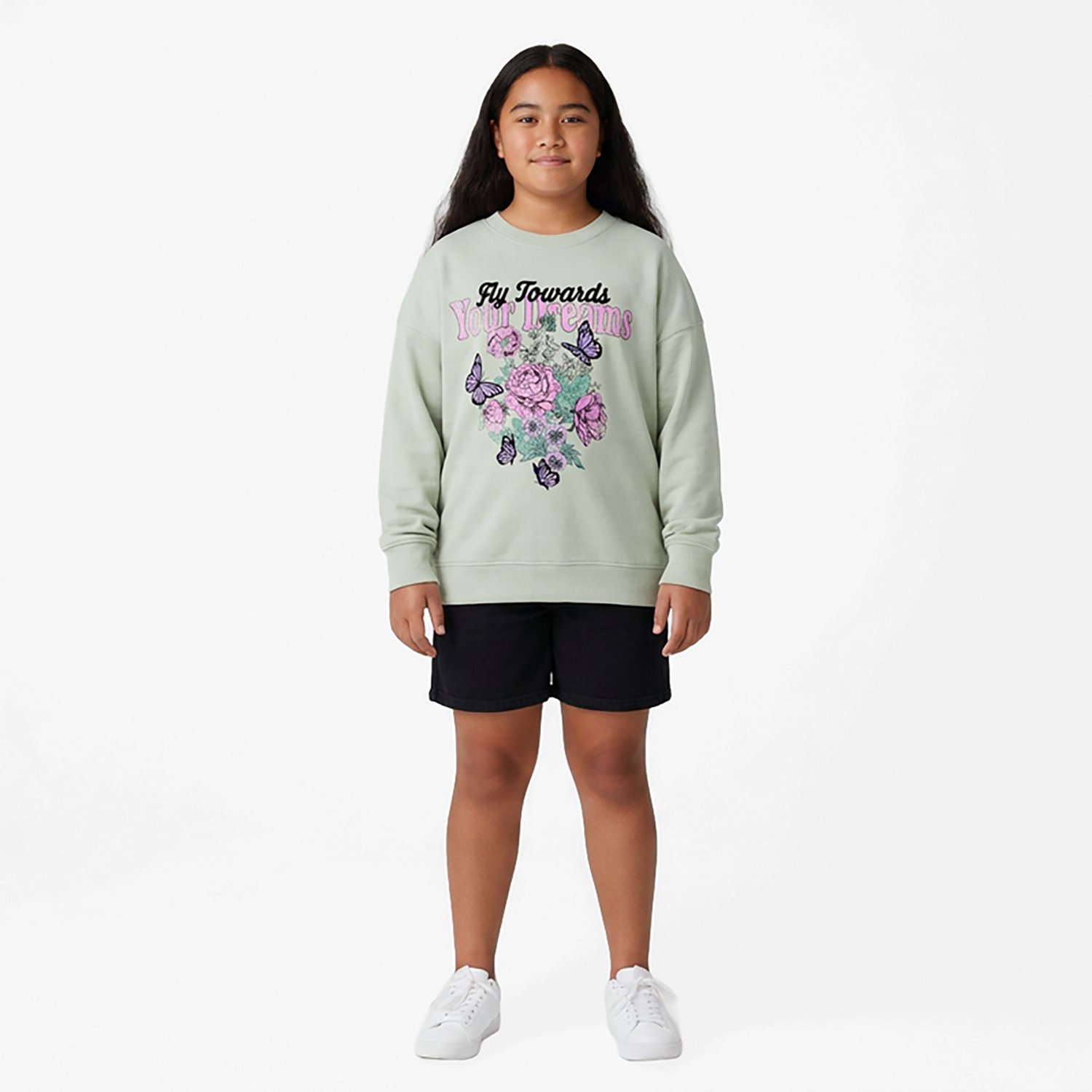 BCG Girls' Lifestyle OS Fleece Pullover Your Dreams Sweatshirt