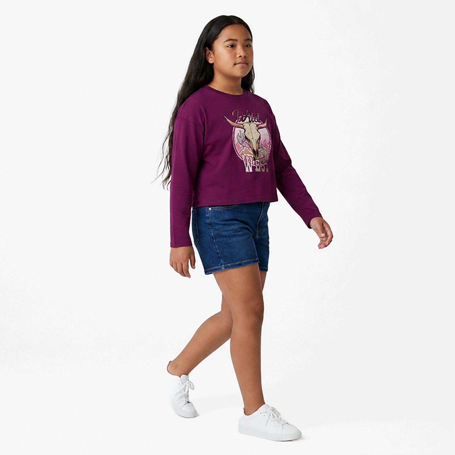 BCG Girls' Lifestyle Cotton Long Sleeve Wild West T-shirt - view number 3