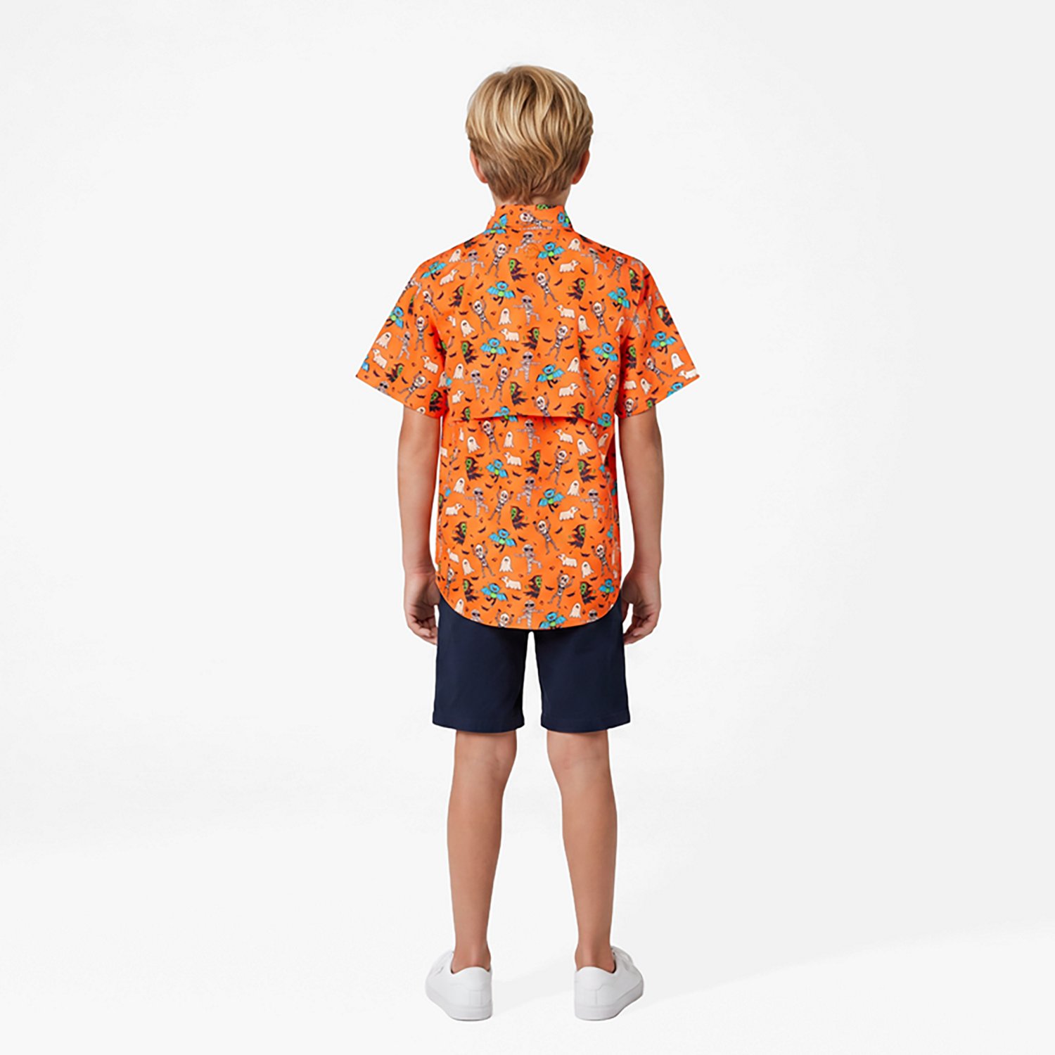 Magellan Outdoors Boys' Laguna Madre Halloween Allover Print Fishing Shirt - view number 3