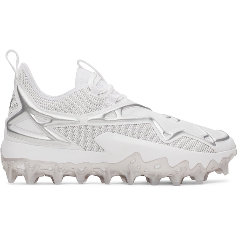 Under Armour Harper 11 Pro TPU Baseball Cleats, Size 6.5, White/Silver