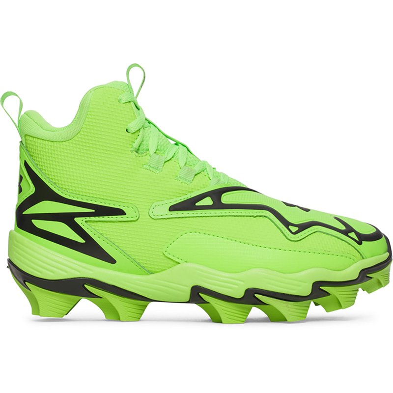 Under Armour Kids' Harper 11 RM Baseball Cleats, Green/Black