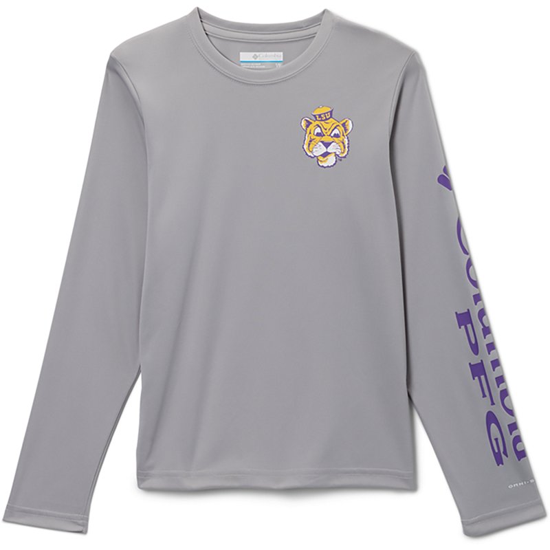 Columbia Sportswear Boys' Louisiana State University CLG Vault Terminal Tackle Long Sleeve Graphic T-shirt