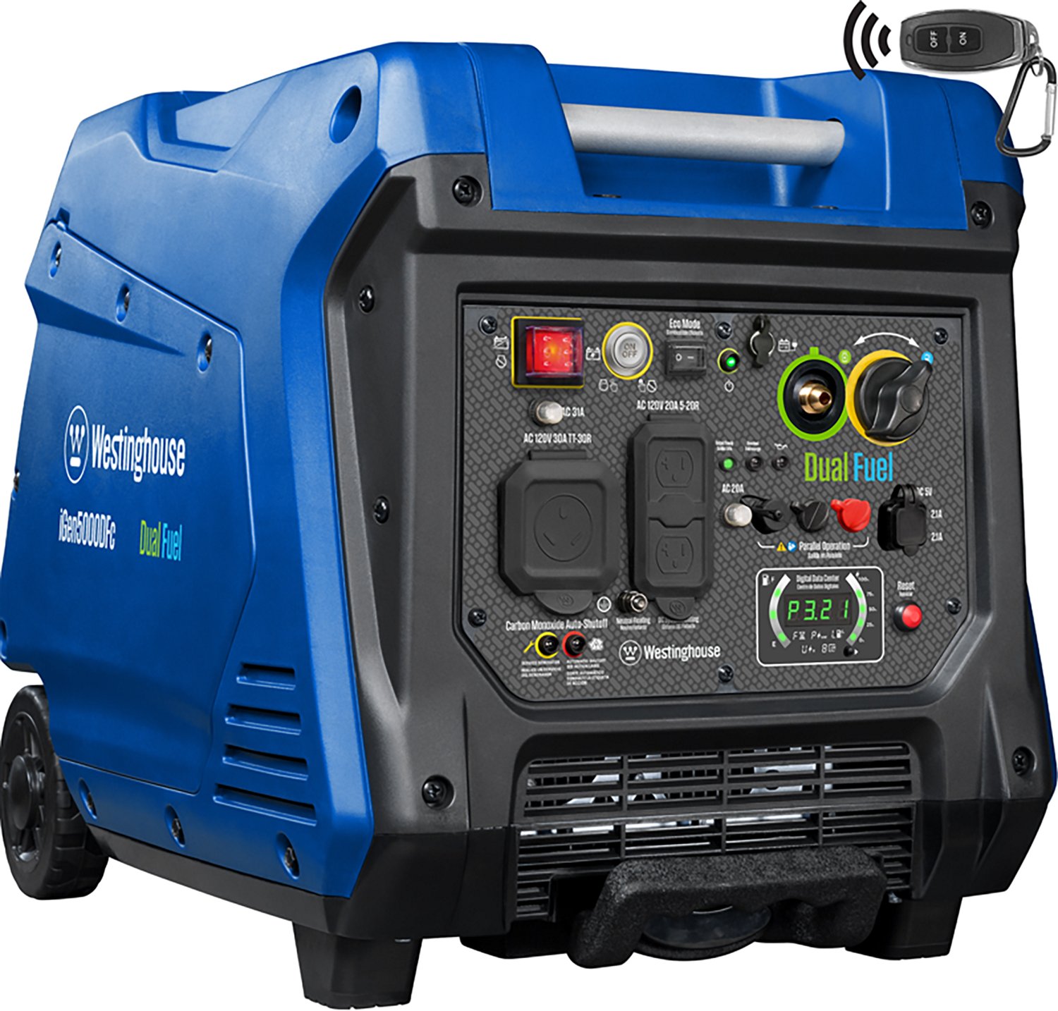 Westinghouse 5,000W Gas and Propane Dual Fuel Inverter Generator with Remote Electric Start