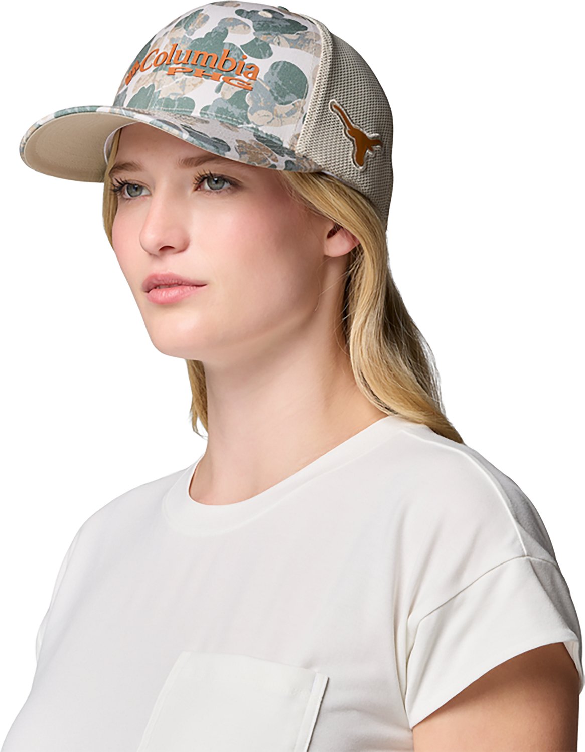 Columbia Sportswear University of Texas PHG Camo Mesh Ball Cap
