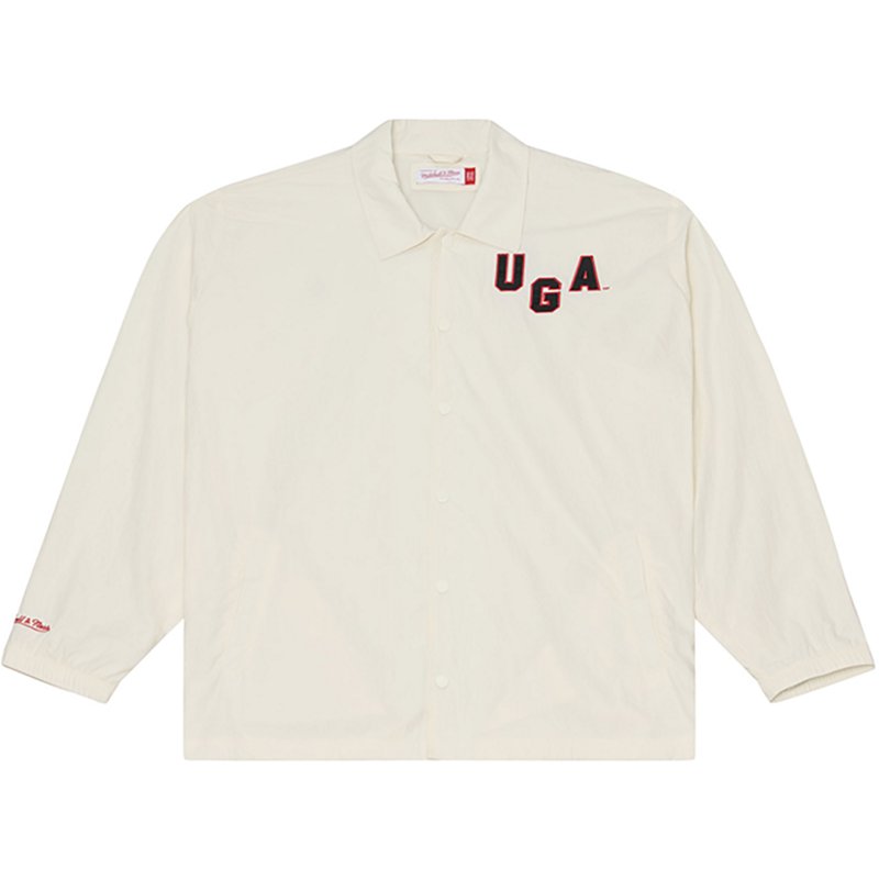 Mitchell & Ness Men's University of Georgia Retro Roots Coachers Jacket