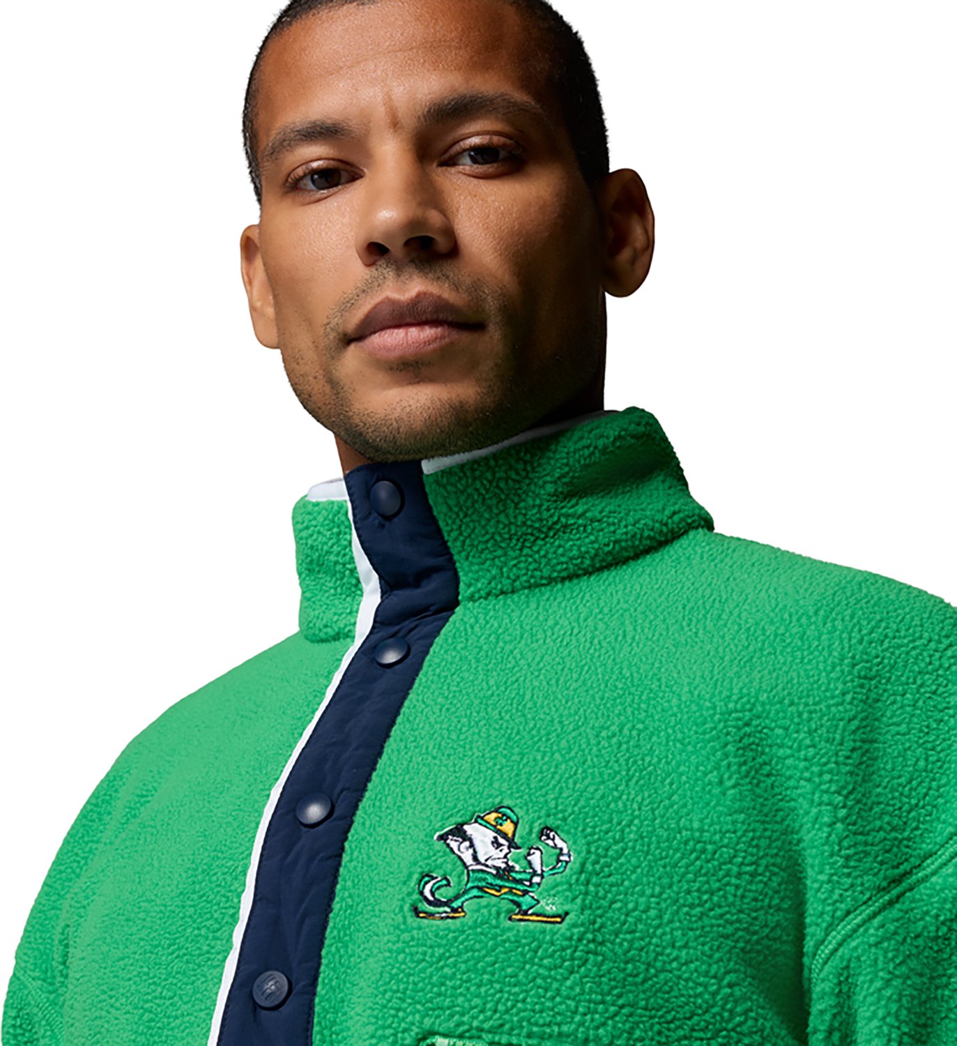 Columbia Sportswear Men's University of Notre Dame CLG Helvetia 1/2-Snap Sweatshirt - view number 4