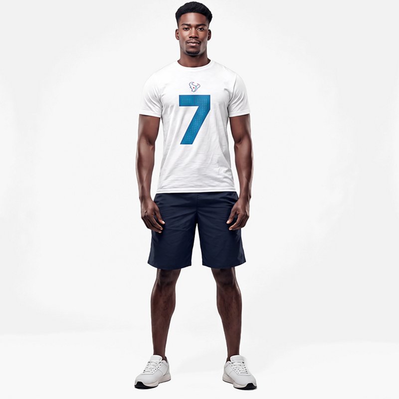 Men's Nike C.J. Stroud White Houston Texans 2026 Rivalries Collection Player Name & Number T-Shirt