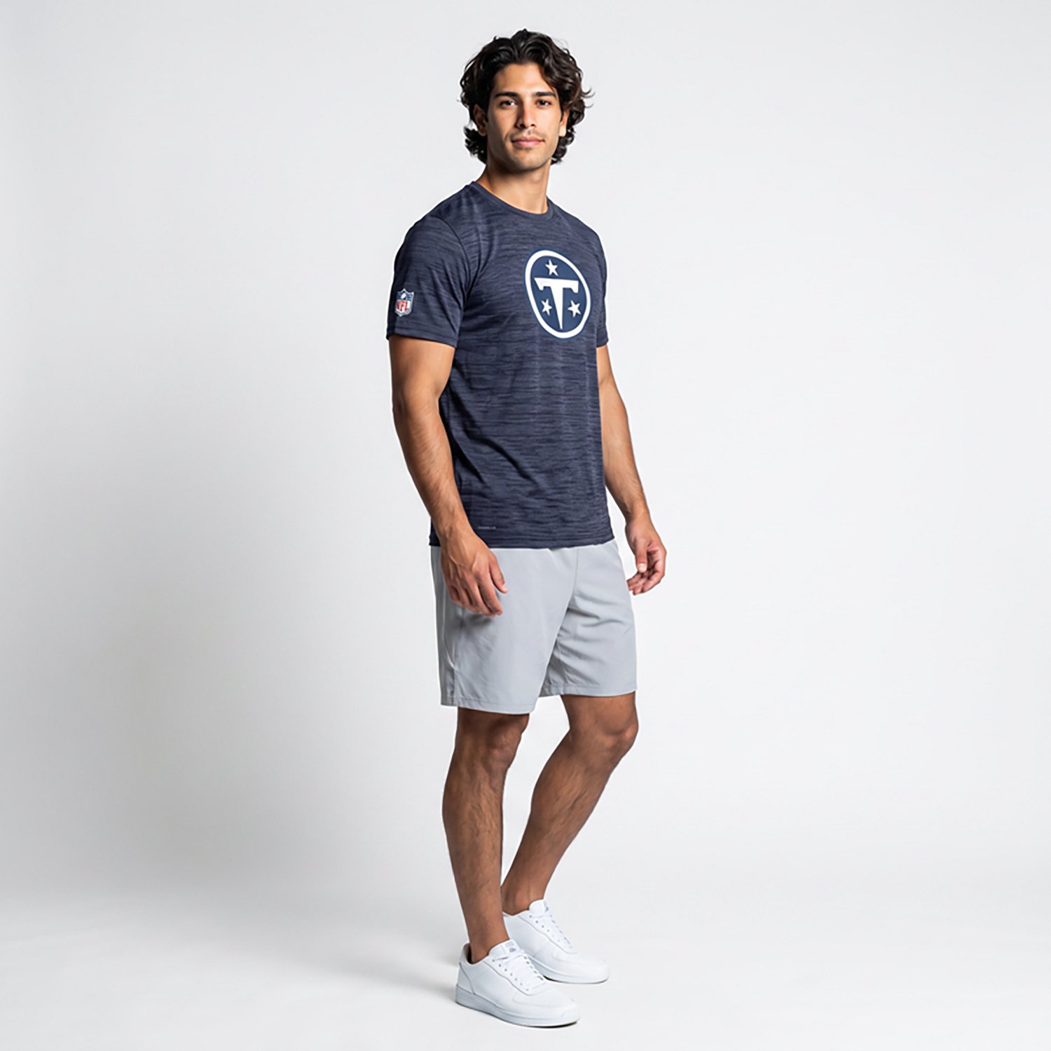 Nike Men's Tennessee Titans Rivalries Dri-FIT Team Issue Velocity Graphic T-shirt - view number 2