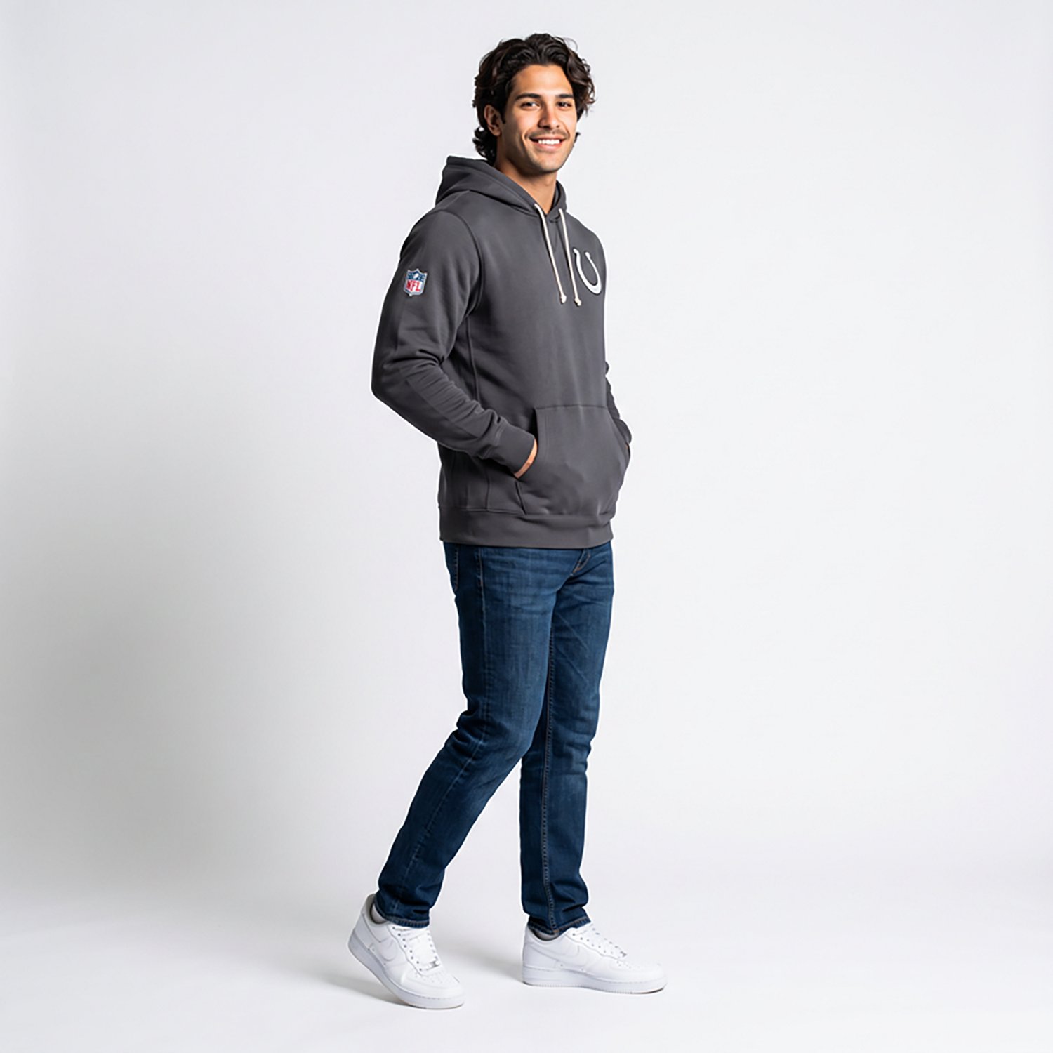 Nike Men's Indianapolis Colts Rivalries Dri-FIT Sideline Hoodie - view number 2