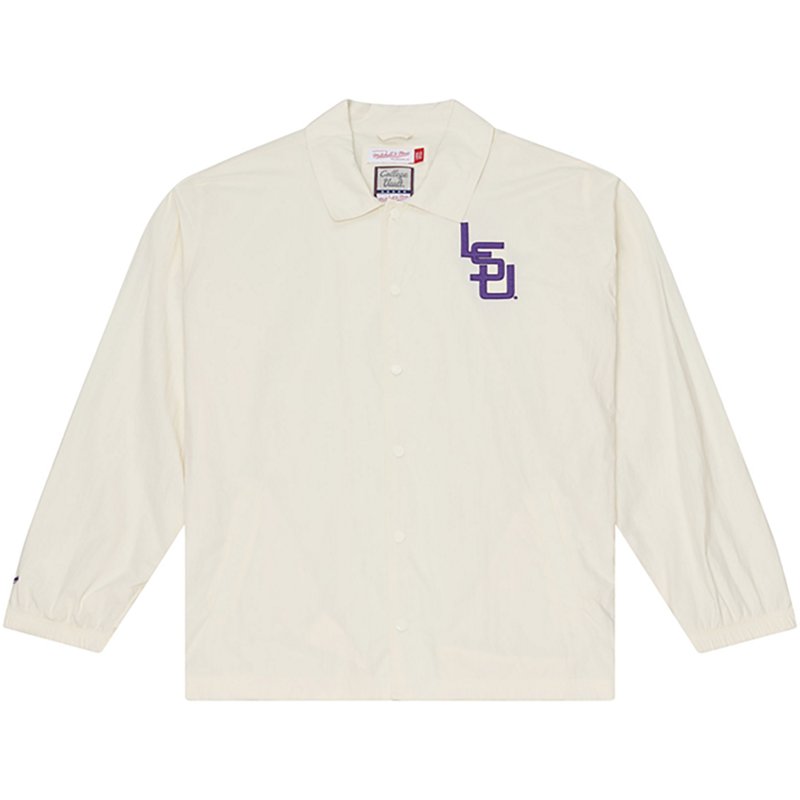 Mitchell & Ness Men's Louisiana State University Retro Roots Coaches Jacket