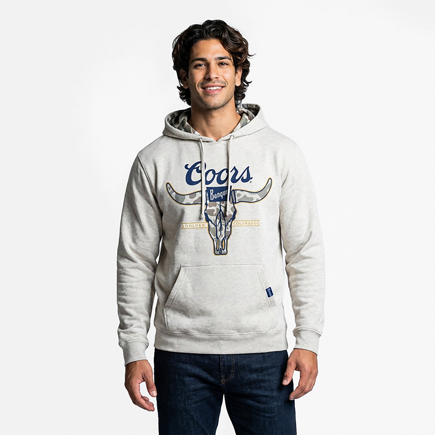 Coors Men's Skull Cowboy Camo Hoodie - view number 2