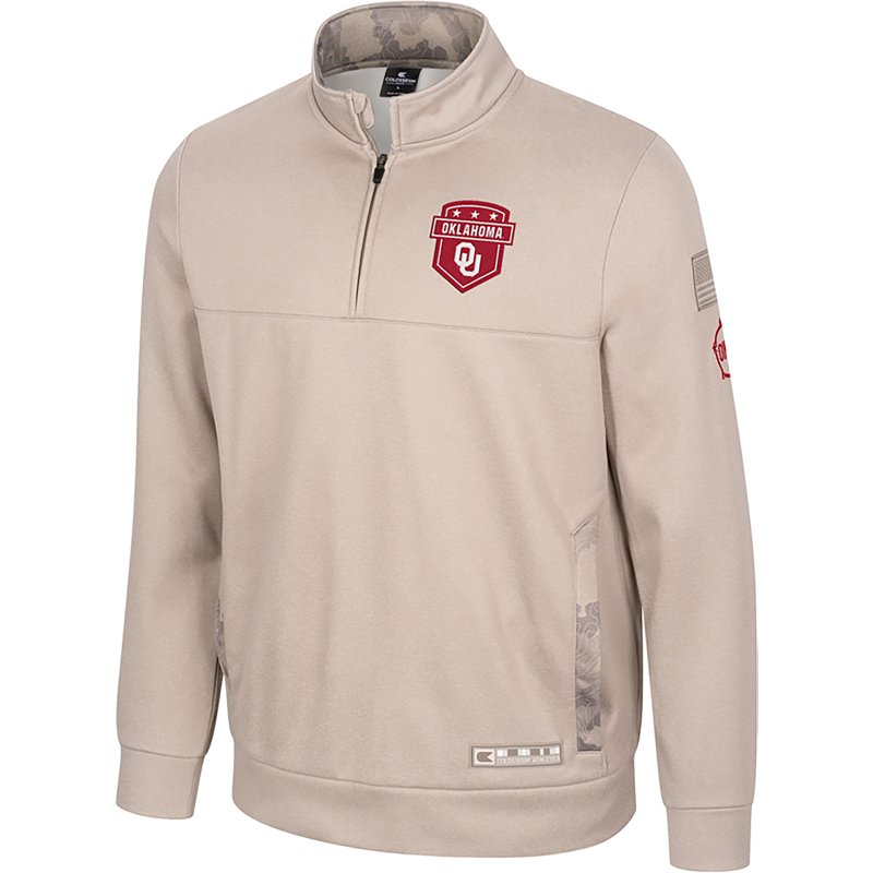 Colosseum Athletics Men's University of Oklahoma OHT Norfolk 1/4 Zip