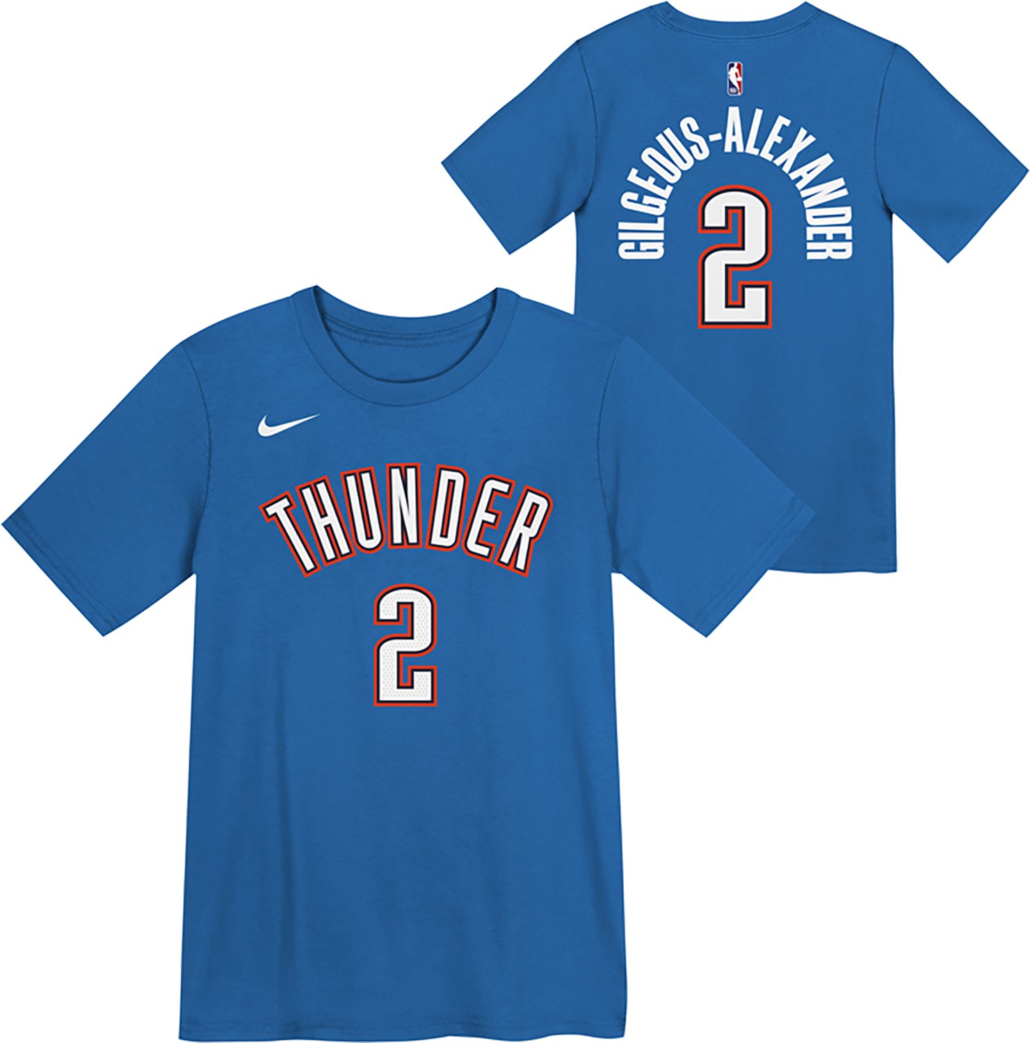 Nike Boys' Oklahoma City Thunder Shai Gilgeous-Alexander #2 Icon Graphic T-shirt - view number 3