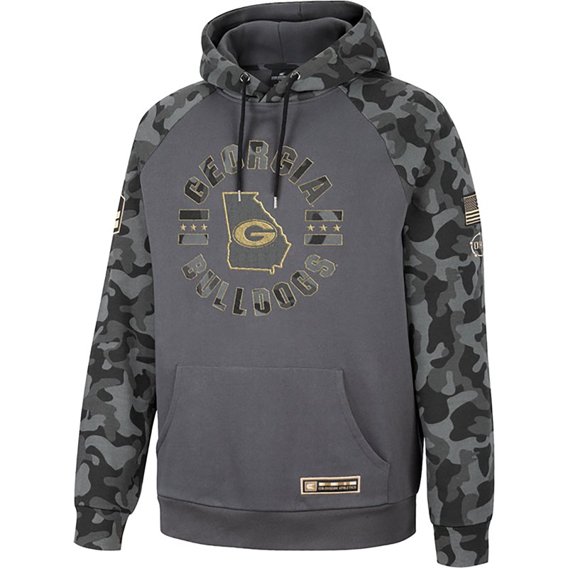 Colosseum Athletics Men's University of Georgia School Circle Camo GI Joe Hoodie