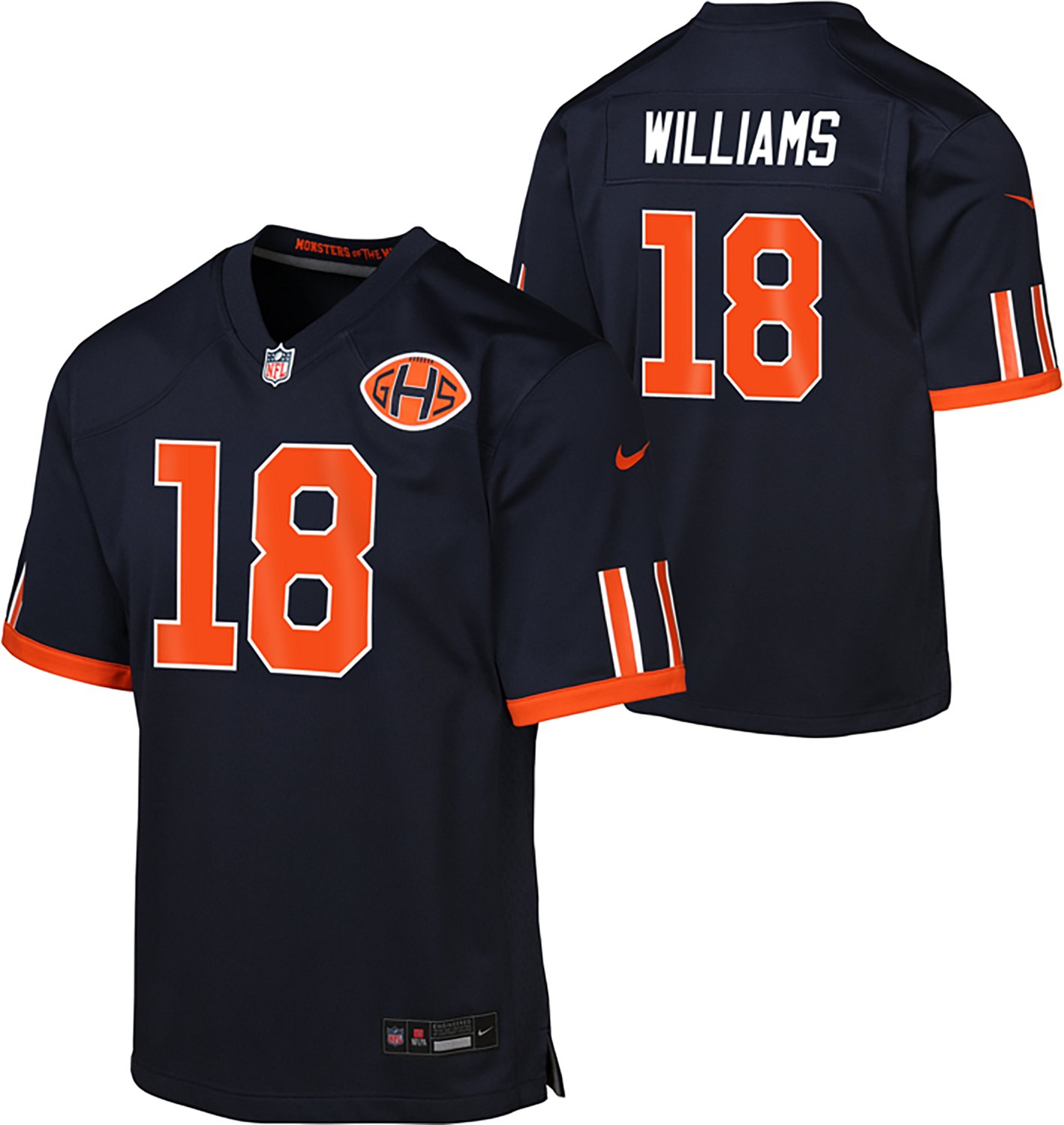 Nike Boys' Chicago Bears Caleb Williams #18 Rivalry Jersey - view number 3