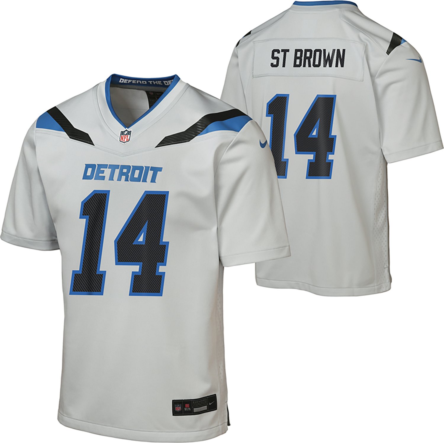 Nike Boys' Detroit Lions Amon-Ra St Brown #14 Rivalry Jersey - view number 3