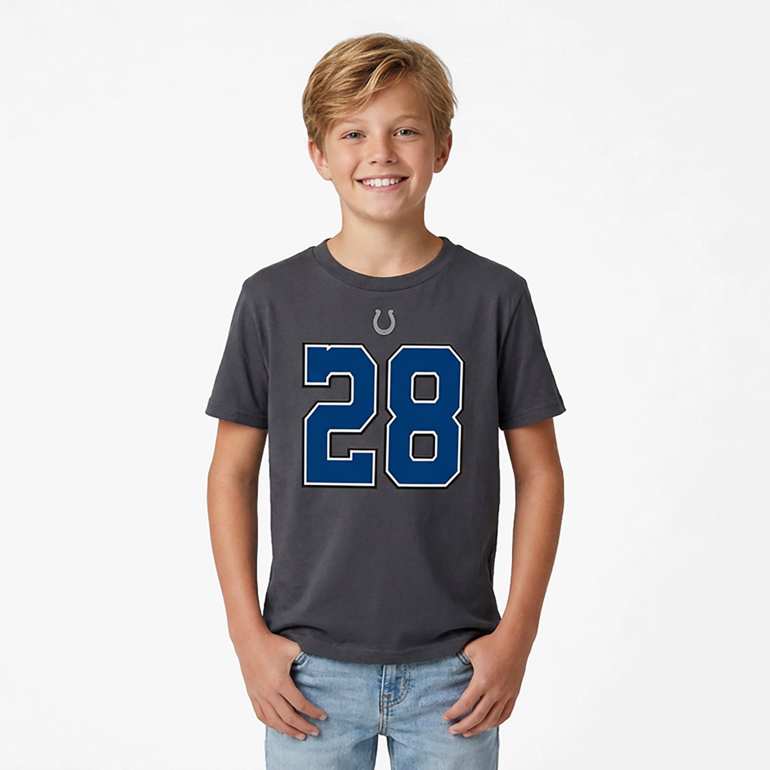 Nike Boys' Indianapolis Colts Jonathan Taylor Rivalry Name and Number T-Shirt - view number 2
